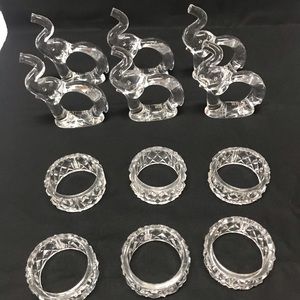 Set of vintage bijan acrylic napkin rings